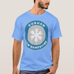 Durham New Hampshire NE Winter Snö Snowflake Souv T Shirt