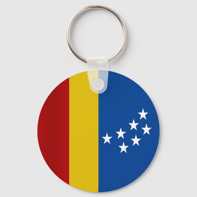 Durham (North Carolina) City flagga Keychain Nyckelring (Framsida)