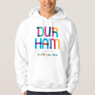 Durham North Carolina Mid Century, Pop Art Hoodie
