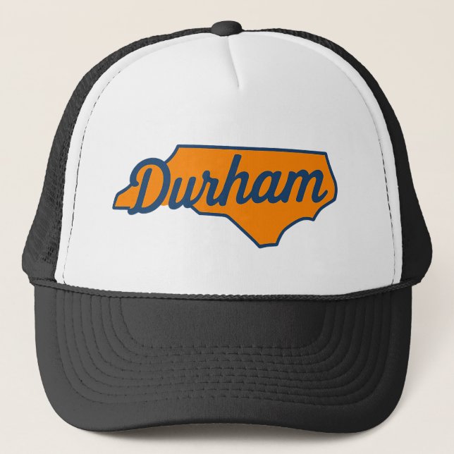 Durham North Carolina Script Design - State Shape Keps (Framsida)