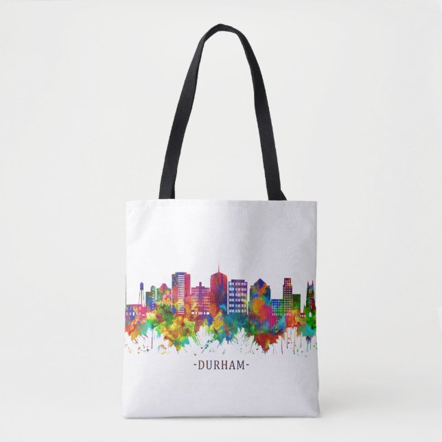 Durham North Carolina Skyline Tygkasse (Framsida)