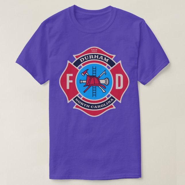 Durham North olina Fire Department T Shirt (Design framsida)