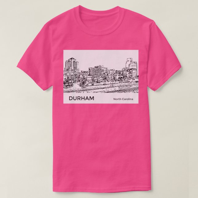 Durham North olina T Shirt (Design framsida)