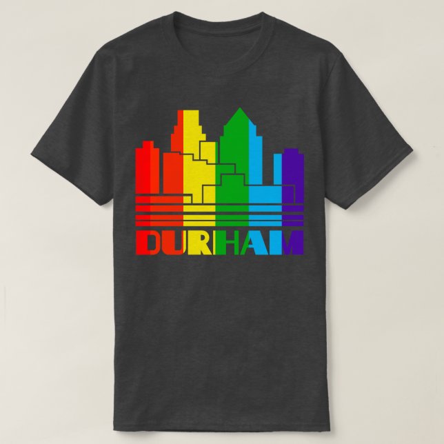 Durham Pride Durham LGBT Gift LGBTQ Supporter Tee (Design framsida)
