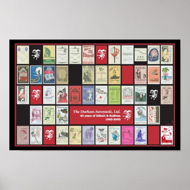 Durham Savoyards Ltd. 40-årsfirandet Poster (Framsidan)