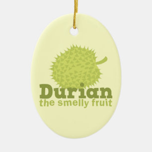 Durian den stinka frukten (från South East Asia) Julgransprydnad Keramik
