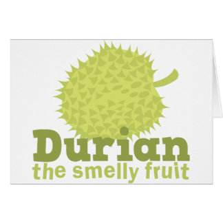 Durian den stinka frukten hälsningskort