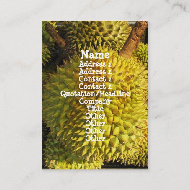 Durian Fruit Visitkort (Framsida)