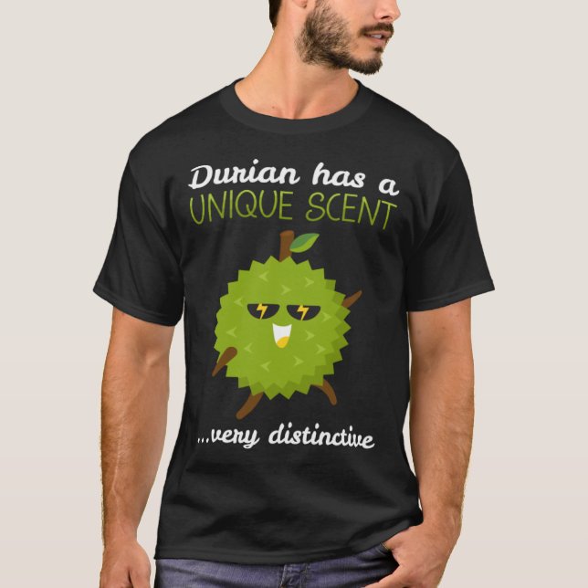 Durian Has A Unique Scent Tropical Fruit Durian T Shirt (Framsida)