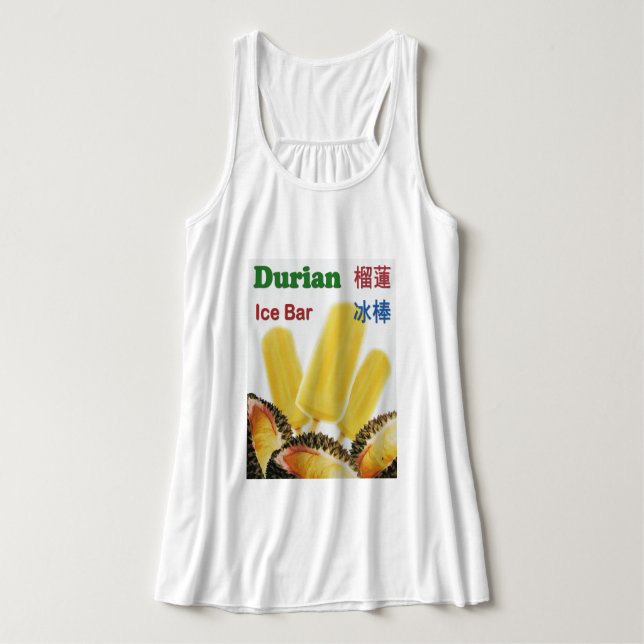 Durian Ice Pub Tropical Fruit Popsicle Linne Med Racerback (Design framsida)