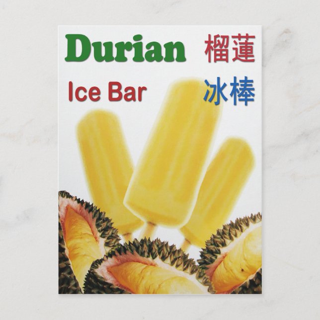 Durian Ice Pub Tropical Fruit Popsicle Vykort (Framsida)