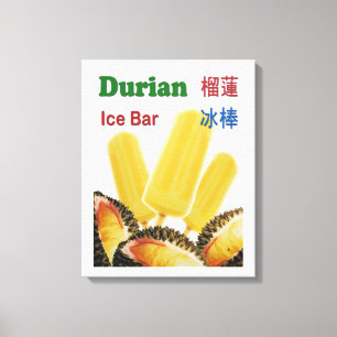 Durian Isbar Tropisk Frukt Popsicle Canvastryck