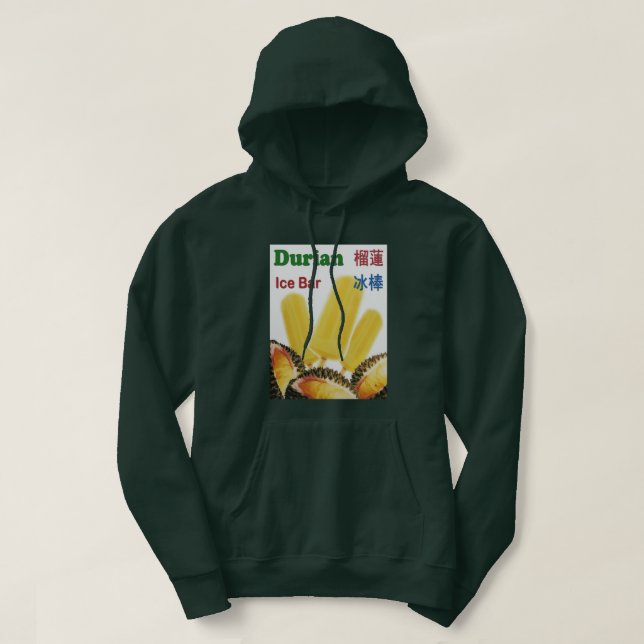 Durian Isbar Tropisk Frukt Popsicle Hoodie (Design framsida)