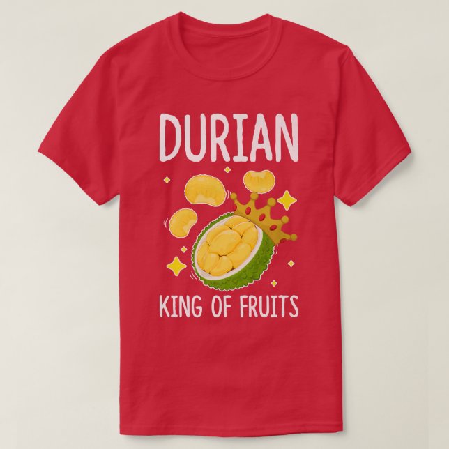 Durian Kung of Fruits funny Fruit Älskare Design F T Shirt (Design framsida)