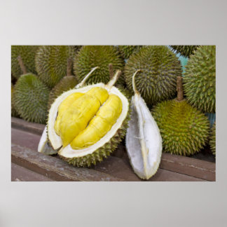 Durian Kung på Fruits i Singapore City Poster