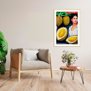 Durian Seller - Canvas Art Print Poster