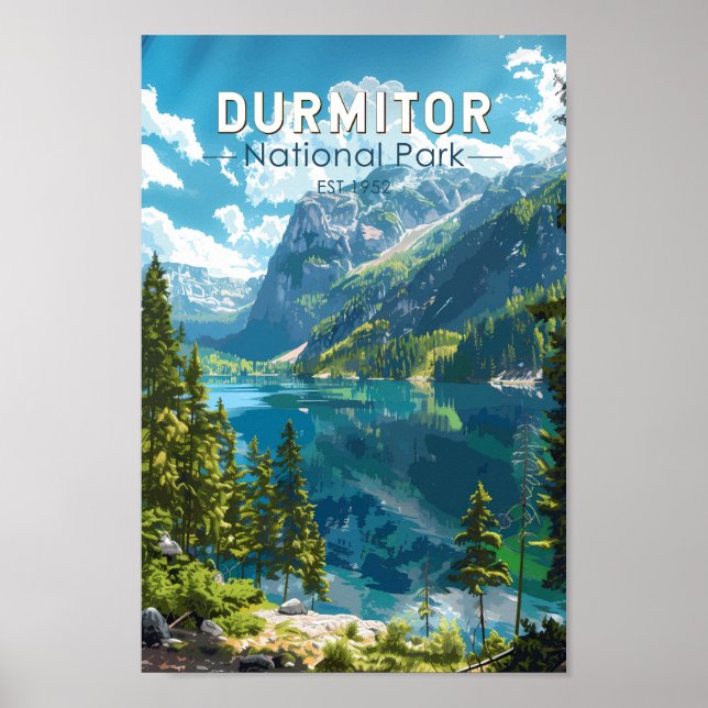 Durmitor National Park Montenegro Travel Art Poster (Framsidan)