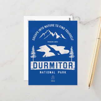 Durmitor National Park Montenegro White Design Vykort