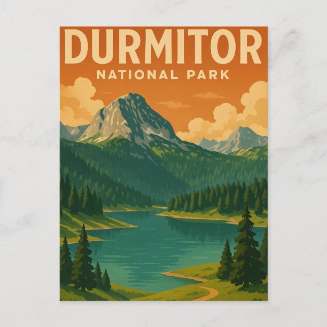Durmitor National Park Vintage Journey Vykort (Framsida)