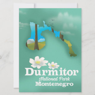 Durmitor nationalpark, Montenegro karta Inbjudningar