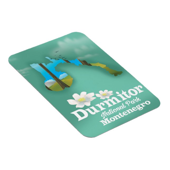 Durmitor nationalpark, Montenegro karta Magnet (Högersidan)