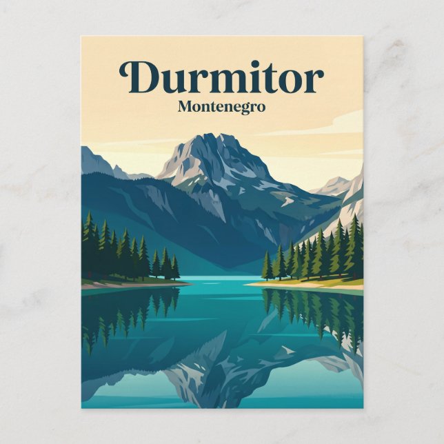 Durmitor nationalpark Montenegro Vykort (Framsida)