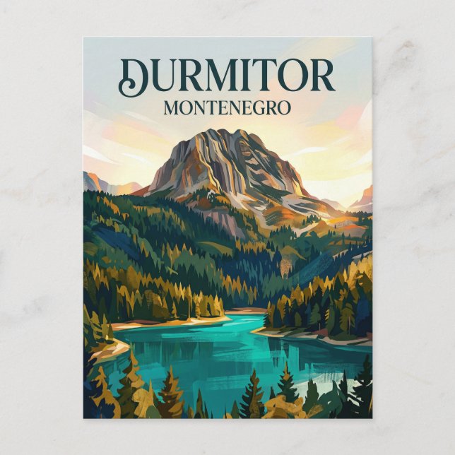 Durmitor nationalpark Montenegro Vykort (Framsida)