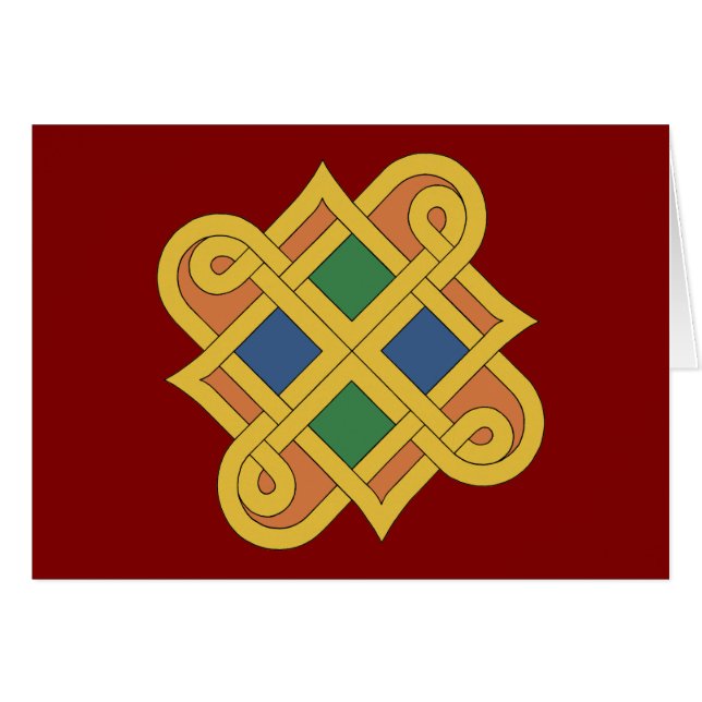 Durrow Knotwork 2016 Julkort Hälsningskort (Framsidan Horizontal)