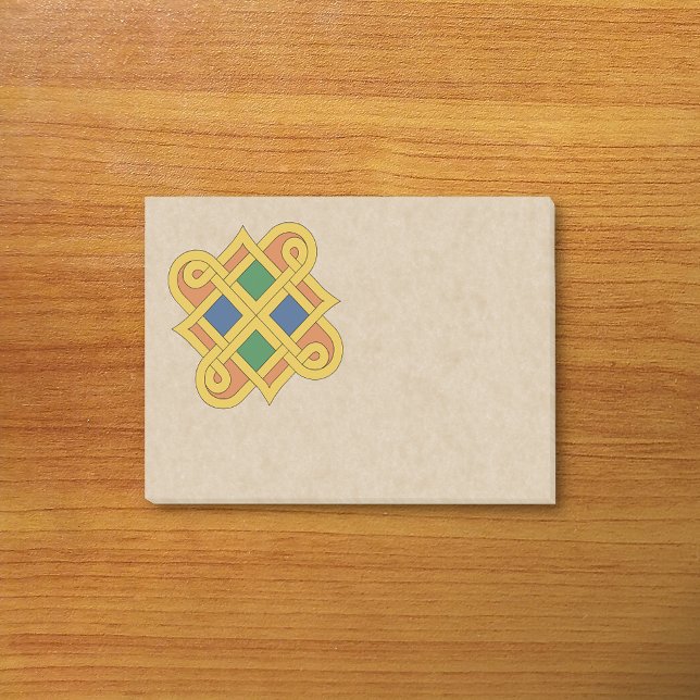 Durrow Knotwork 2016 Post-it Block (Durrow Knotwork 2016 Post-it Notes on Desk)