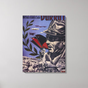 Durruti. Riktig anarkistare_Propagandaaffisch Canvastryck