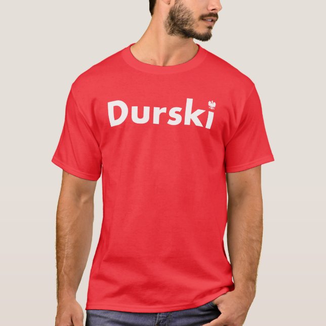 Durski Polskt efternamn Tshirt T Shirt (Framsida)