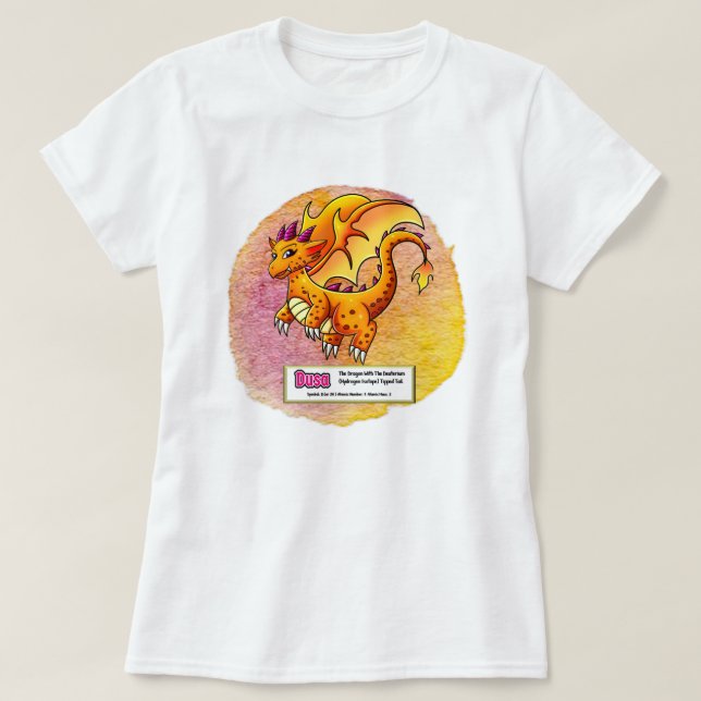 Dusa Deuterium Elemental Dragon T Shirt (Design framsida)