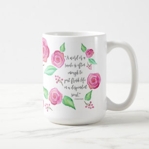 Dusch av rovattenfärg kaffemugg