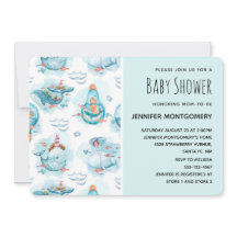 Dusch för vattenfärgen Mönster i Cute Nautical Wha