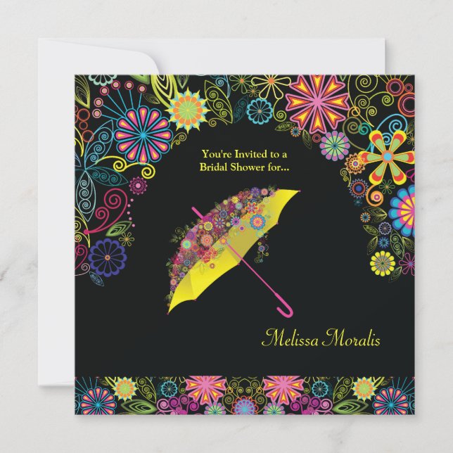 Duschar av ljusstyrkainbjudan inbjudningar (Framsida)