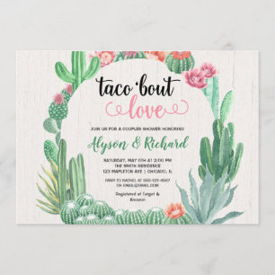 Duschar det brud- par för Fiesta, Tacoanfallkärlek Inbjudningar