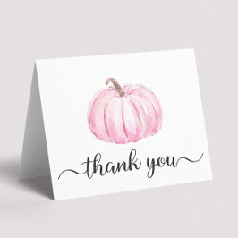 Duschare för cute Pumpkin Flicka Tack Kort