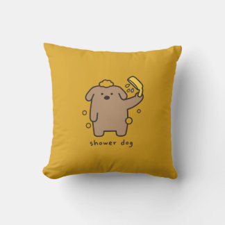 Duschhund Brun Pudel Badetid Kawaii Kudde