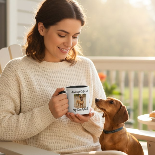 Duschhund Foto Personlig Brunt Mugg (Skapare uppladdad)