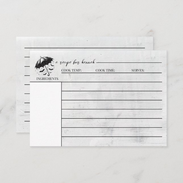 Duschparaply Receptkort Tilläggskort (Fram/baksida)