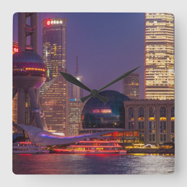 Dusjanghai, China Fyrkantig Klocka (Framsida)