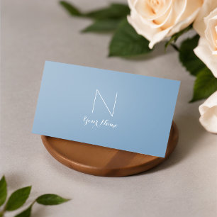 Dusk Blue - Doring Sophisticated and Monogrammed Visitkort