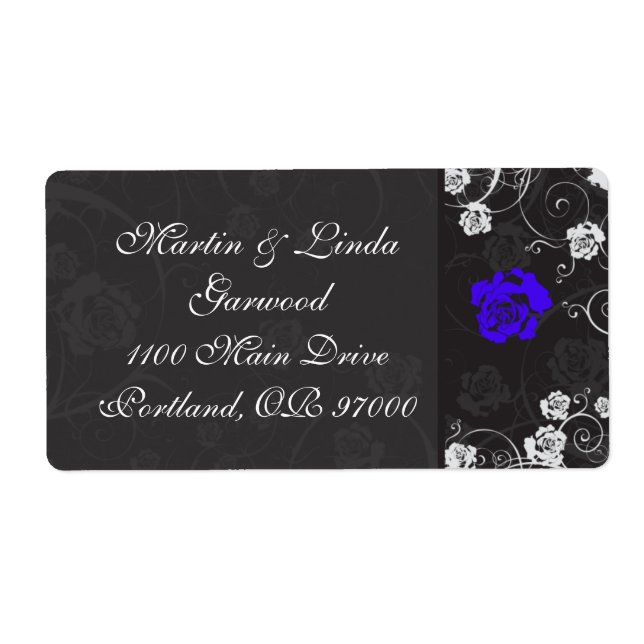 Dusk Blue Shipping Label v3 Fraktsedel (Framsidan)