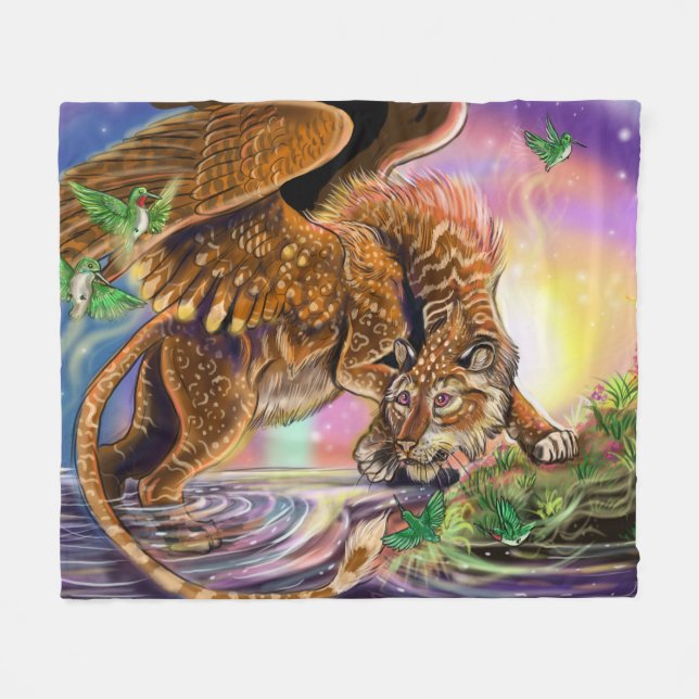 Dusk Hunter Flies Cat Fleecefilt (Framsidan (Horisontell))