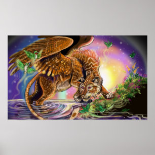 Dusk Hunter Flies Cat Poster
