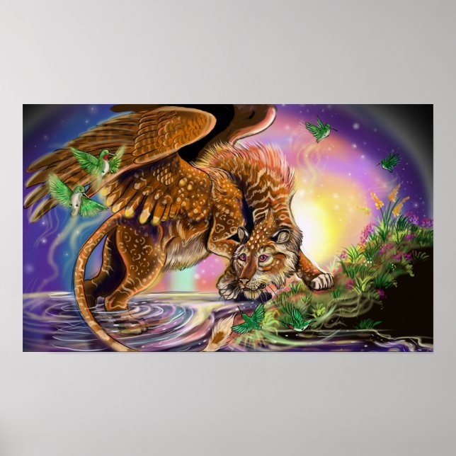 Dusk Hunter Flies Cat Poster (Framsidan)