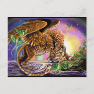 Dusk Hunter Flies Cat Vykort