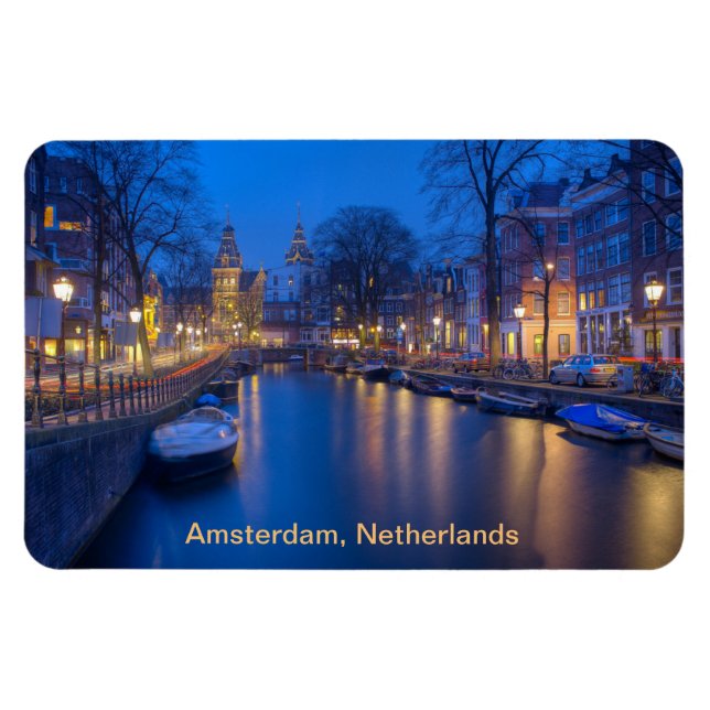 Dusk i Amsterdam Magnet (Horisontell)
