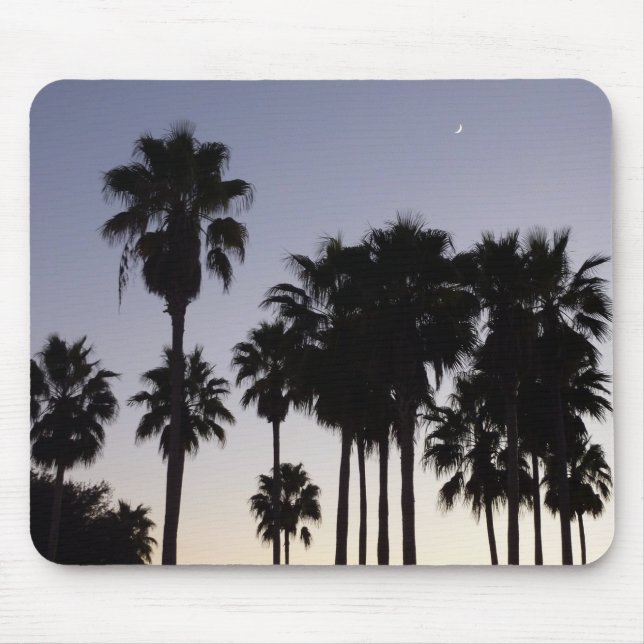 Dusk med den tropiska scenen Handflatan Träd Musmatta (Framsidan)