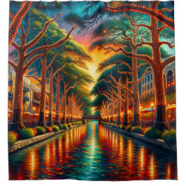 "Dusk Reflection: San Antonio Riverwalde"